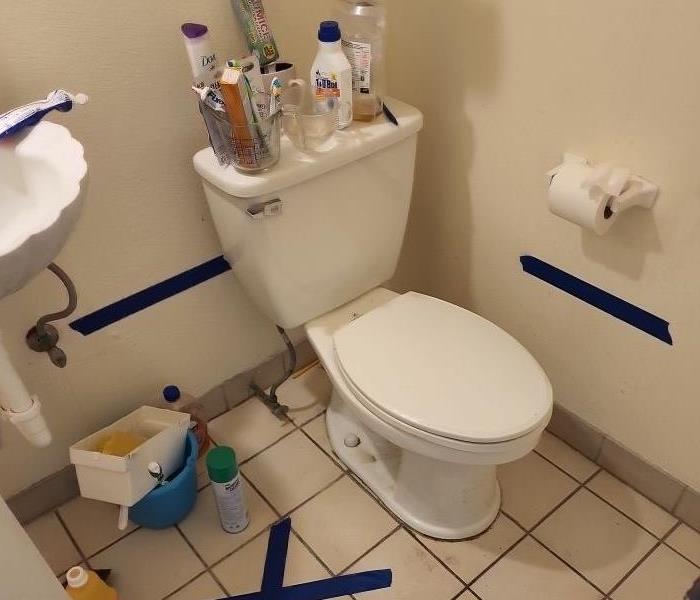 Bathroom damaged by water 